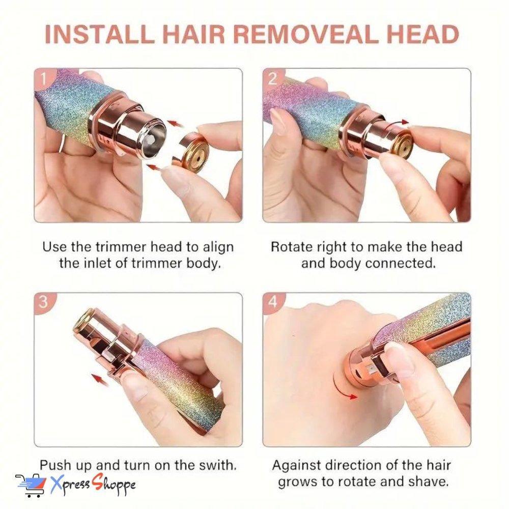 2-in-1 Electric Eyebrow Trimmer and Facial Hair Shaver for Women – Rechargeable Precision Hair Remover